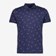 Unsigned heren polo blauw met print