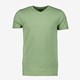 Unsigned heren T-shirt groen V-hals