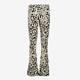 Flared dames broek zwart met print