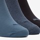 3 paar sneakersokken blauw