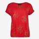 TwoDay dames T-shirt rood met bloemenprint