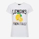 TwoDay dames T-shirt met lemon print wit