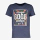 Unsigned kinder T-shirt blauw met opdruk