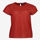TwoDay dames blouse oranje met embroidered hals