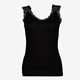 TwoDay dames singlet zwart met kant