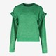 Dames trui met ruches groen