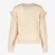 Dames trui met ruches beige