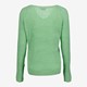 Dames trui groen met V-hals