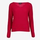 Dames trui roze met V-hals