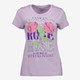 TwoDay dames T-shirt paars met rozen