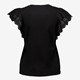 Dames top zwart met vlindermouwen