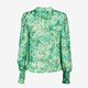 Dames blouse groen met print