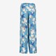 Dames pantalon blauw met print