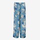 Dames pantalon blauw met print