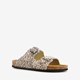 Dames bio slippers met luipaardprint