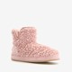 Thu!s hoge dames teddy sloffen roze