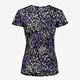 Dames sport T-shirt zwart met stippenprint