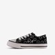 Canvas kinder sneakers zwart met smileys
