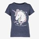 TwoDay meisjes T-shirt zwart/grijs met eenhoorn