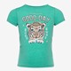 TwoDay meisjes T-shirt groen met tijgerkopje