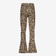 Flared meisjes broek zwart met bloemen