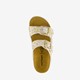 Meisjes bio slippers wit goud