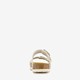 Meisjes bio slippers wit goud