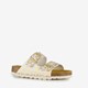 Meisjes bio slippers wit goud