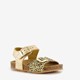 Groot leren meisjes sandalen luipaardprint goud