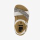 Leren meisjes sandalen met stippen zilver