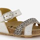 Leren meisjes sandalen met stippen zilver