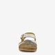 Leren meisjes sandalen met stippen zilver