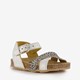 Leren meisjes sandalen met stippen zilver
