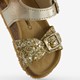 Leren meisjes sandalen met glitter goud