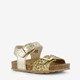 Leren meisjes sandalen met glitter goud