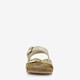 Leren meisjes sandalen met glitter goud