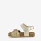 Leren meisjes sandalen met glitter goud