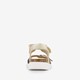 Leren meisjes sandalen cheetah print goud