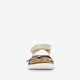 Leren meisjes sandalen cheetah print goud