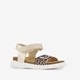 Leren meisjes sandalen cheetah print goud