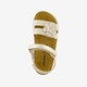 Meisjes bio sandalen met bloem goud