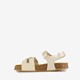 Meisjes bio sandalen met bloem goud
