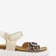 Leren meisjes sandalen cheetah print goud