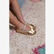 Meisjes glitter ballerina's met vlinder goud