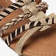 Meisjes sandalen goud zebraprint
