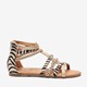Meisjes sandalen goud zebraprint
