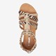 Meisjes sandalen goud zebraprint