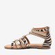 Meisjes sandalen goud zebraprint
