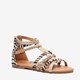 Meisjes sandalen goud zebraprint