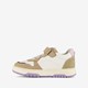 Leren meisjes sneakers beige lila